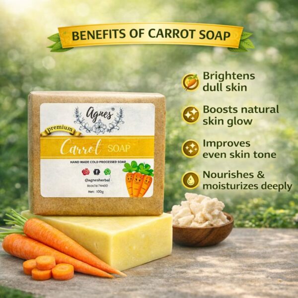 carrot soap for skin brightening & glow
