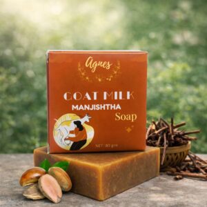 Agnes goatmilk manjistha soap for pigmentation and dry skin- handmade coldprocessed soap