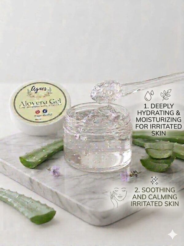 aloe vera gel with 90% pure aloe extract + vitamin e
